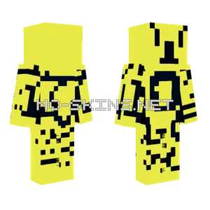 Yellow Blocky Character Minecraft skin