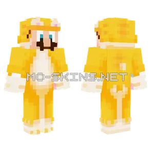 Yellow Cat Suit Minecraft skin