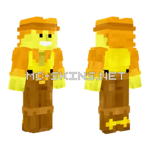 Yellow Deltarune Shaded Ver Minecraft skin