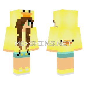 Yellow Duck Girl Minecraft skin