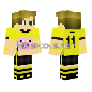 Yellow Hairs And Pig Minecraft skin