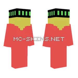 Yellow Hat Red Outfit Minecraft skin