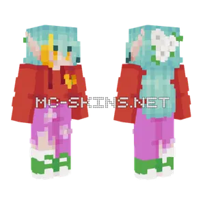 Yellow Hearts Girl Minecraft skin