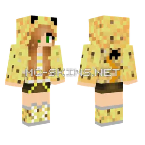Yellow Hooded Girl Minecraft skin
