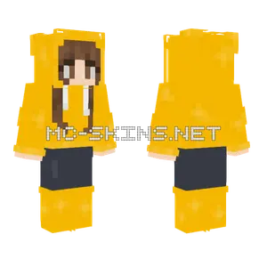 Yellow Hoodie Girl Minecraft skin