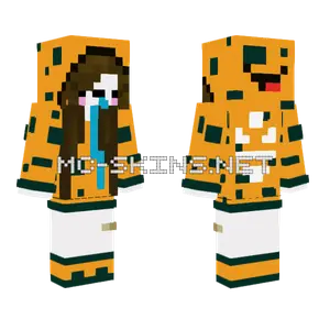 Yellow Leopard Print Minecraft skin