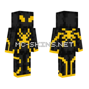 Yellow Stealth Spider-Man Minecraft skin