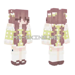 Yellow Winter Girl Minecraft skin