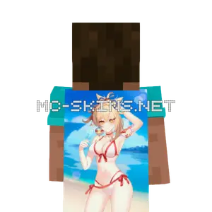 Yoimiya Bikini cape, outside and lining