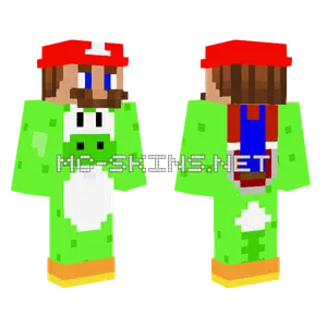 Yoshi Giving Mario Piggyback Minecraft skin