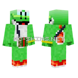 Yoshi With Drip Minecraft skin