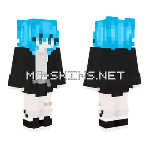 Yuuyyy Blue Hair Girl Minecraft skin
