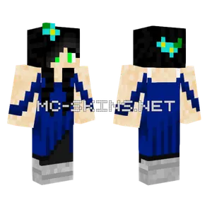 Zara Blue Outfit Minecraft skin