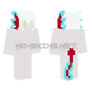 Zeleo the Humanoid Axolotl Minecraft skin