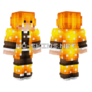 Zenitsu Agatsuma Demon Slayer Minecraft skin