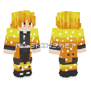 Zenitsu Yellow Outfit Minecraft skin