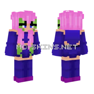 Zenkuna Pink Hair Girl Minecraft skin