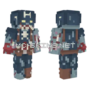 Zombie Captain America Minecraft skin