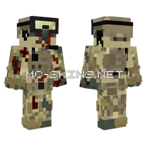 Zombie Desert Soldier 2.0 Minecraft skin