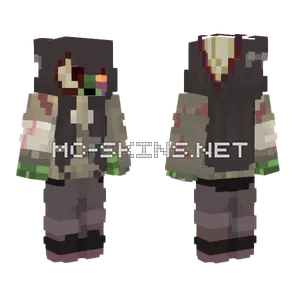 Zombie Girl Rotten Eye Minecraft skin