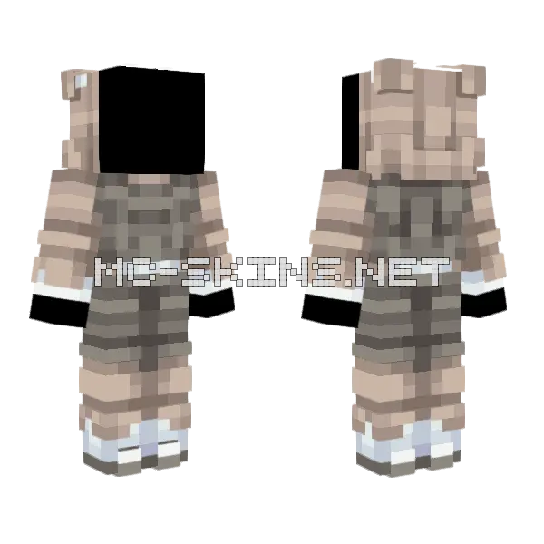 0076 Golem Minecraft skin, front and back