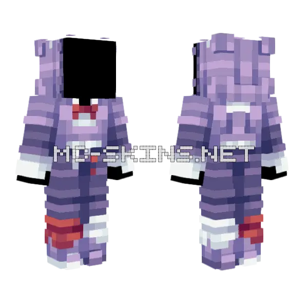 0094 Gengar Minecraft skin, front and back