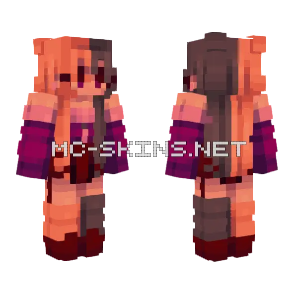 096 SF Attack FF Minecraft skin, front and back
