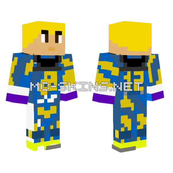 12ofiack Blue Jersey Minecraft skin, front and back