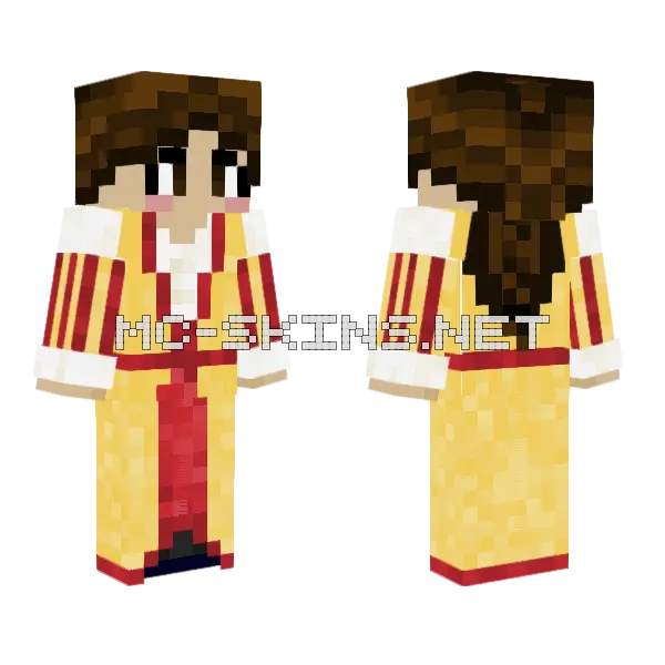 1500s Woman Minecraft skin, front and back