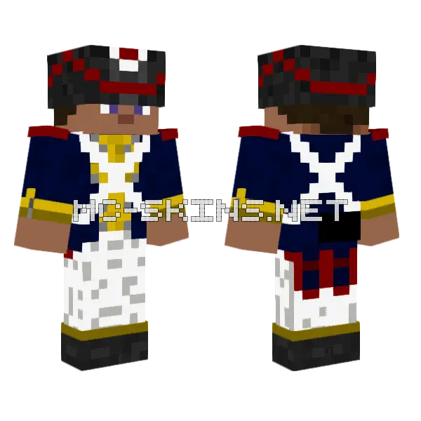1809 Grenadier Regiment Minecraft skin, front and back