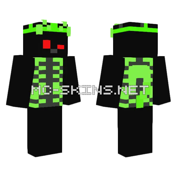 1xwx1 Minecraft skin, front and back