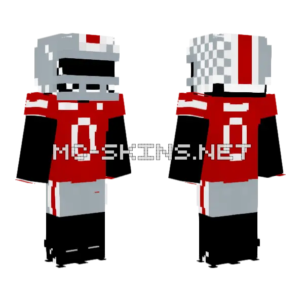 2 Ohio State Minecraft skin, front and back