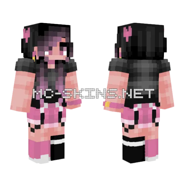 2022 Egirl Popstar Minecraft skin, front and back