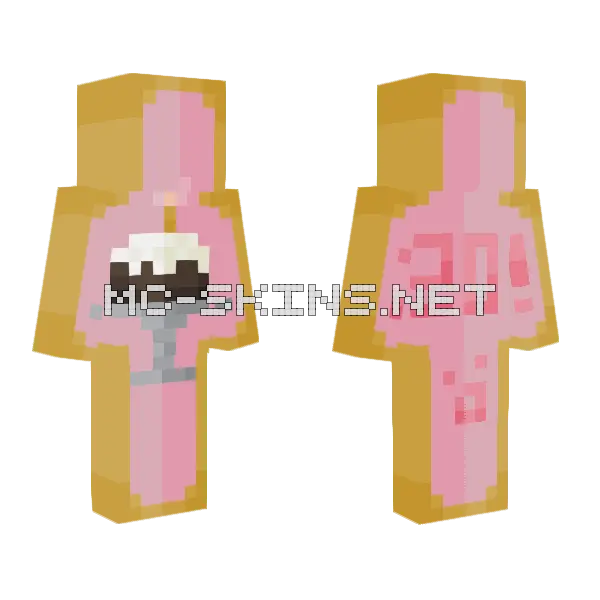 20k D Frosting Party Minecraft skin, front and back
