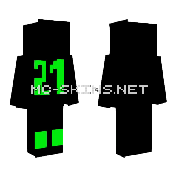 21 Gvng Minecraft skin, front and back