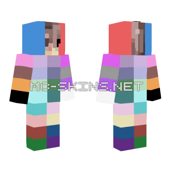 28 Way Collab Minecraft skin, front and back