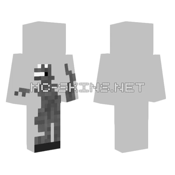 2d Godzilla Minecraft skin, front and back