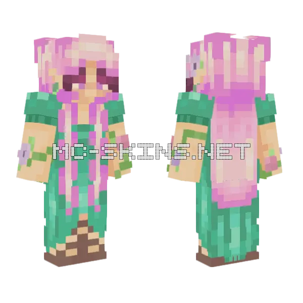 3 Fairy Princess 3 Minecraft skin, front and back