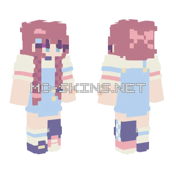 300 Reshade Girl Minecraft skin, front and back