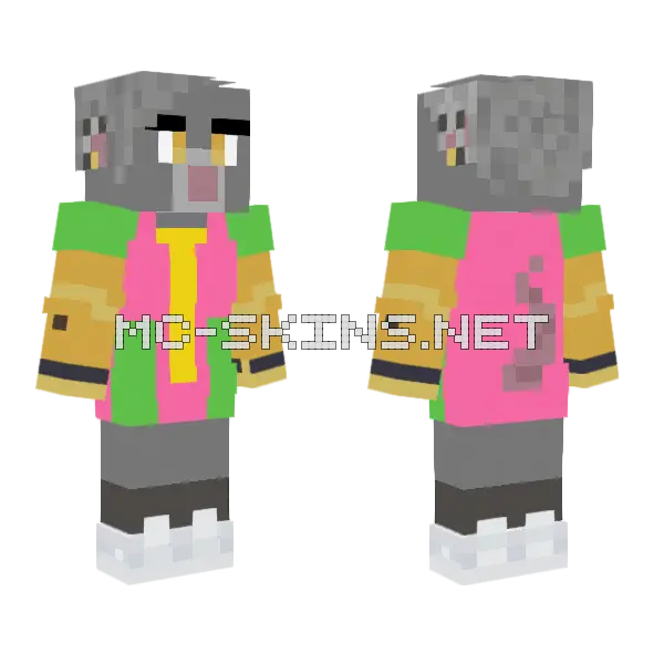 3043 Milly Ver 2 Color Block Minecraft skin, front and back