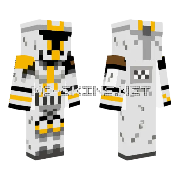 327th Star Corps Trooper Minecraft skin, front and back
