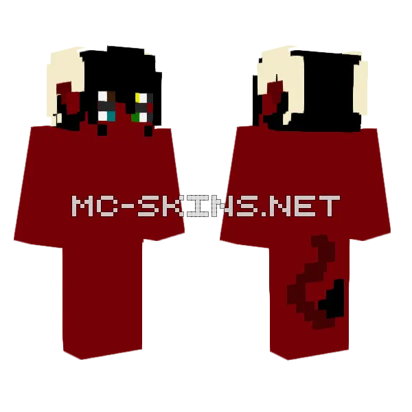 4 Eyed Demon Minecraft skin, front and back