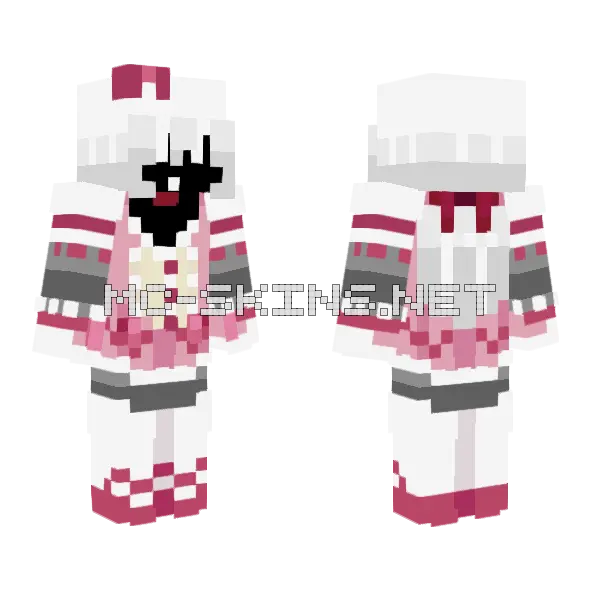 401iya Madoka Outfit Minecraft skin, front and back
