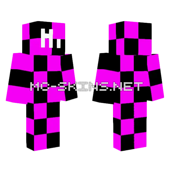 4o4 Say Hi Minecraft skin, front and back