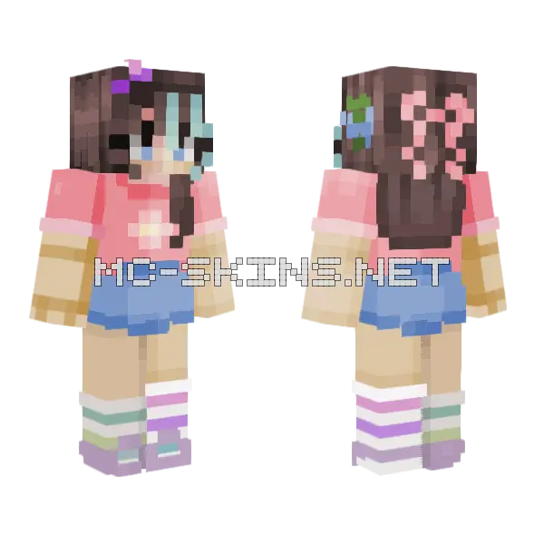 6 Way Collab Final Part Minecraft skin, front and back