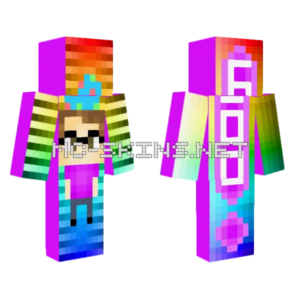 600 Followers Skin Minecraft skin, front and back