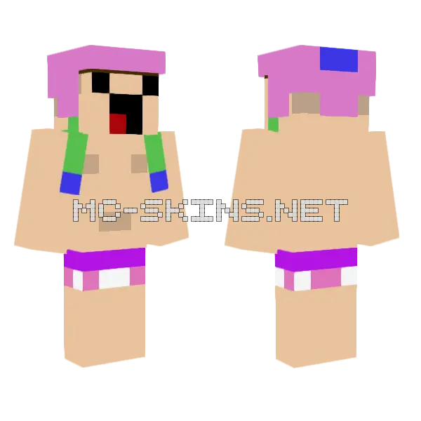 8 Bit Dano Minecraft skin, front and back