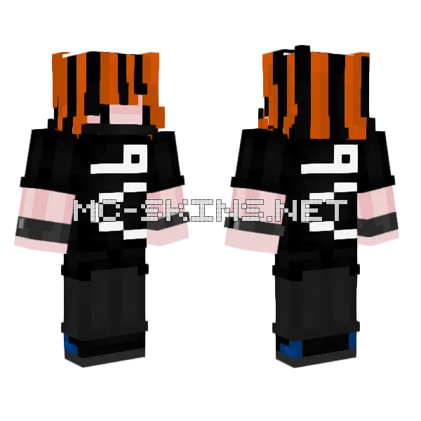 9 Volt The Human Battery Minecraft skin, front and back