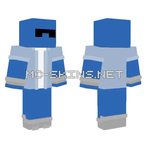 9flairyt Blue Outfit Minecraft skin, front and back