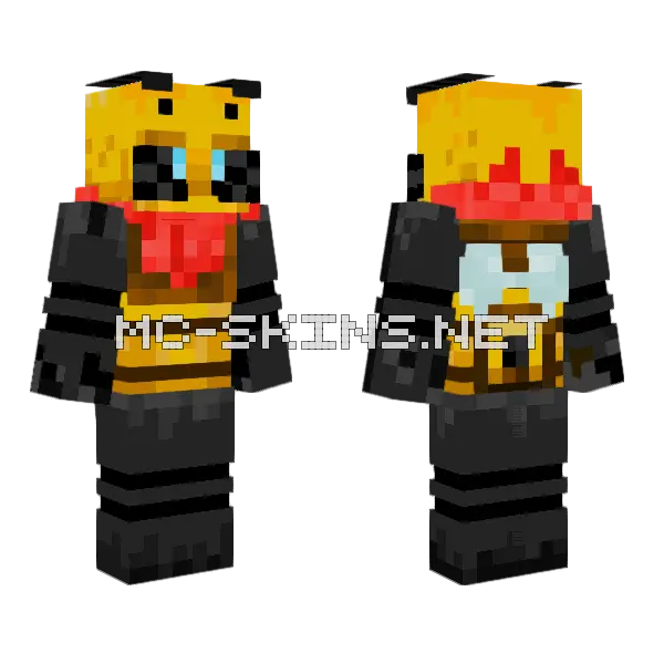 A Bee Skin Minecraft skin, front and back